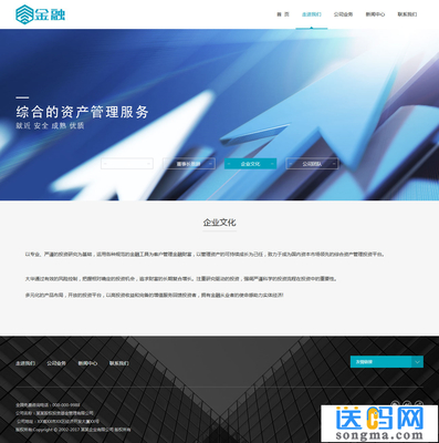 金融股权投资管理企业公司织梦模板(响应式布局)